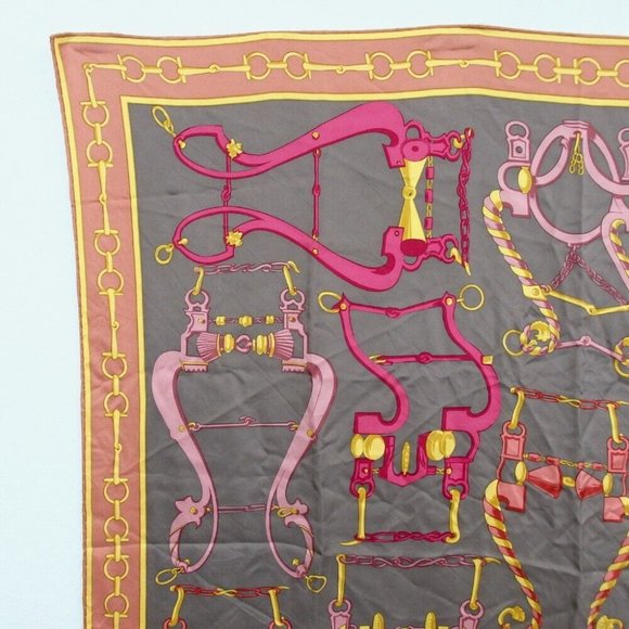 GUCCI Horsebit scarf silk Women [Used] - Picture 2 of 9